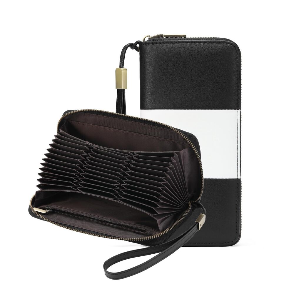 1498 Card Holder Wallet Large Capacity RFID Blocking Phone Purse Wristlet